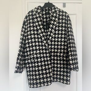 Rag & Bone Danny Black and White Houndstooth Jacket